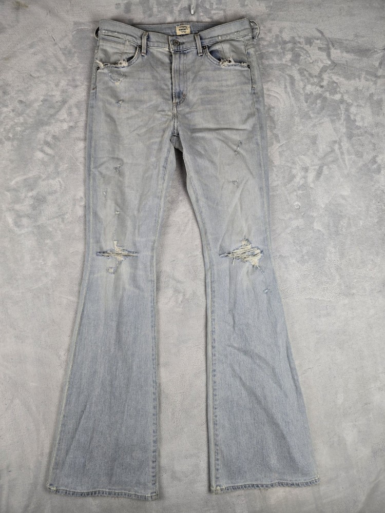 Citizens of Humanity Women’s 28 Fleetwood High Rise Distressed Flare Jeans