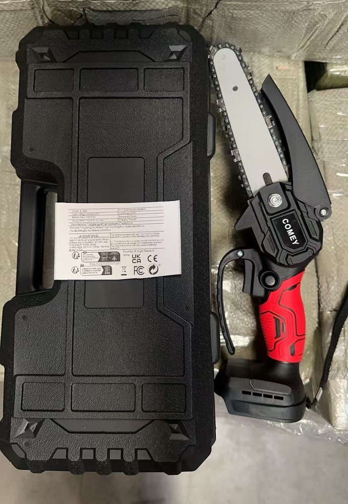 6-Inch Cordless Mini Chainsaw - Battery-Powered Handheld Saw