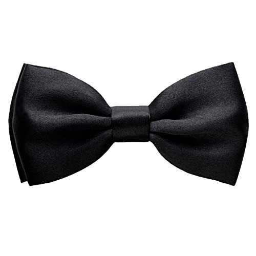 Adjustable Pre-Tied Black Bow Tie for Men Perfect for Parties