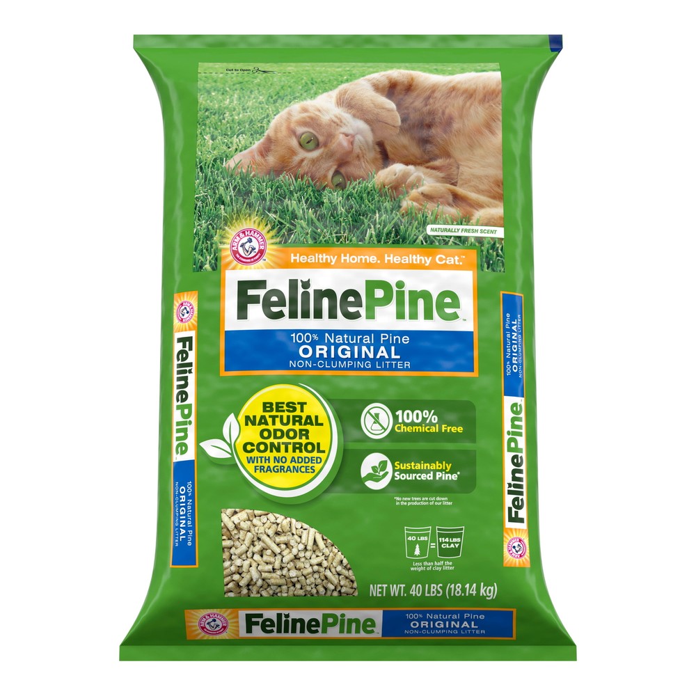 Feline Pine Original 40LB Natural Clumping Cat Litter with Odor Control