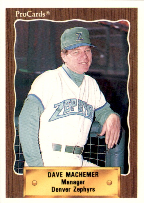 1990 Denver Zephyrs ProCards #641 Dave Machemer Manager St Joseph Michigan Baseball Card