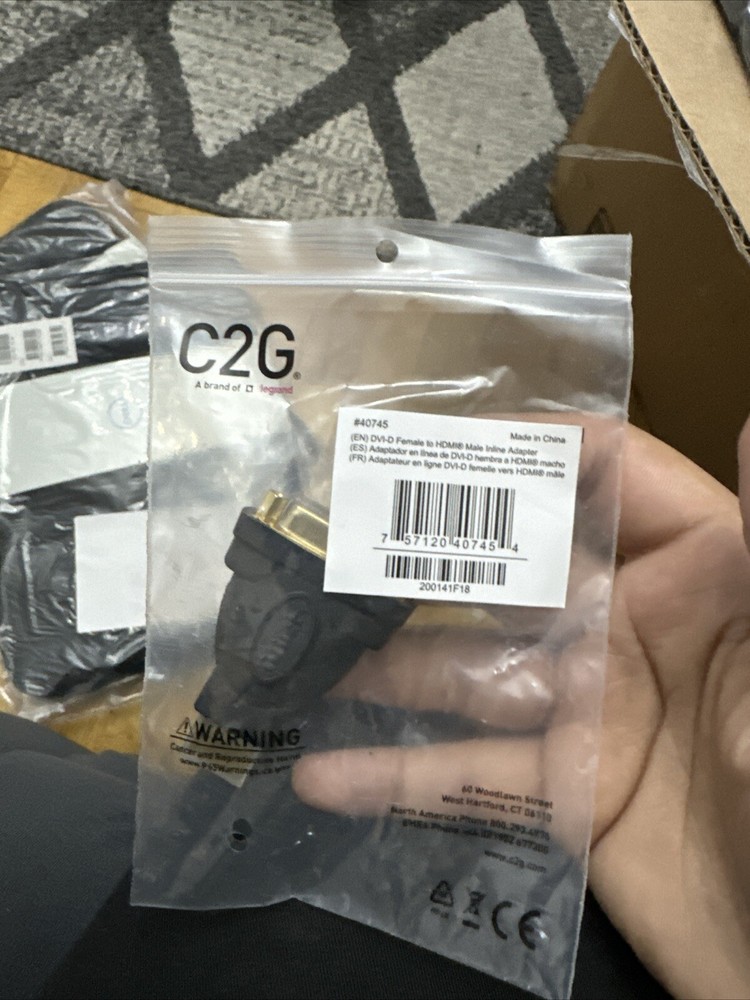 C2G DVI-D Link Female to HDMI Male Adapter | Gold | LeGrand | 40745 | 200141F18