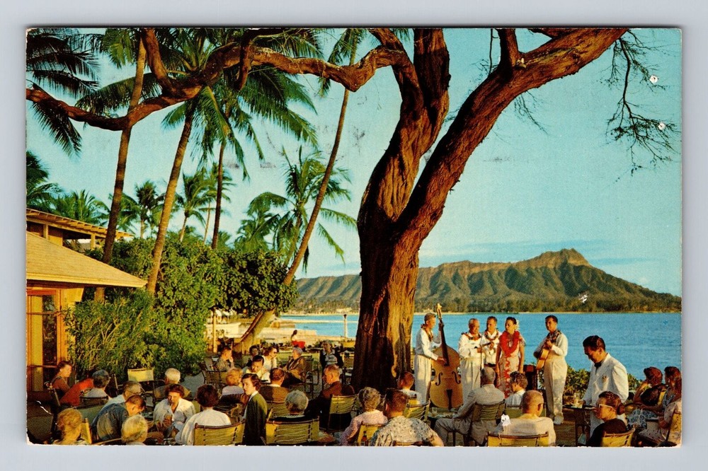 Waikiki Beach HI-Hawaii, Diamonds Head Terrace, Hotel, Vintage c1968 Postcard