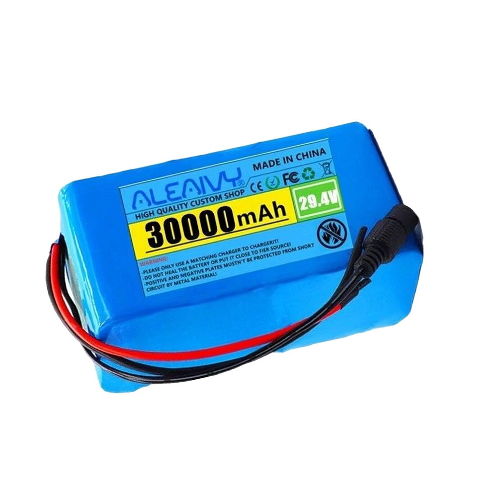 24V 30Ah 7S3P Li-ion E-Bike Battery Pack with 30000mAh Charger