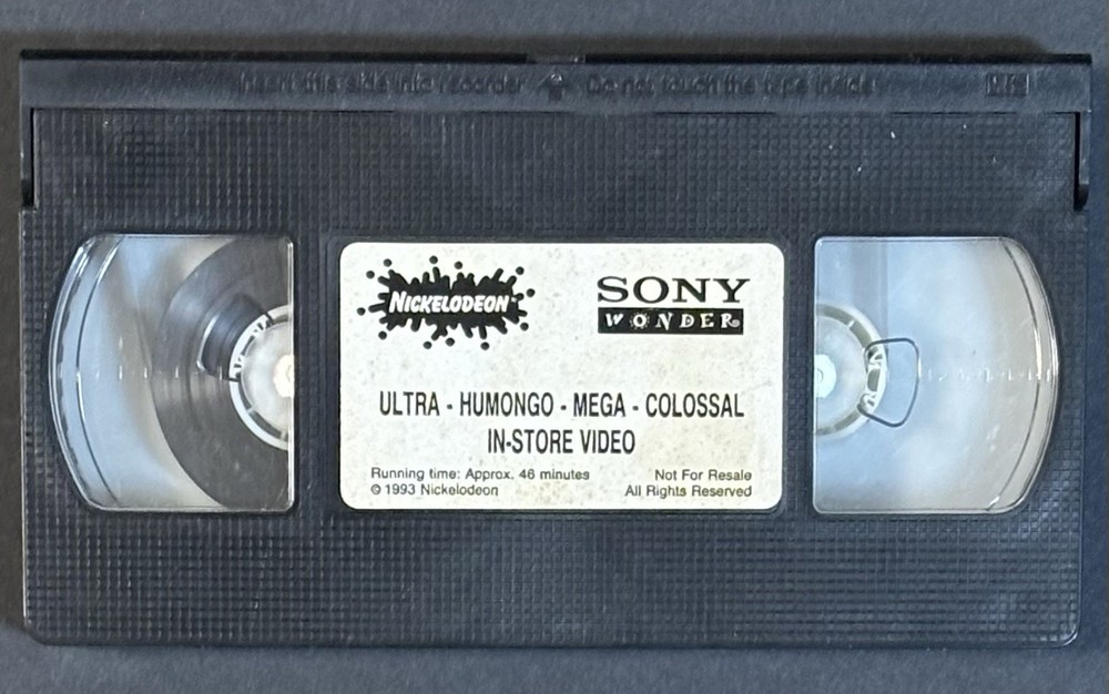 Nickelodeon Sony Wonder In-Store Promo Tape 1993 Rare OOP Preview Video VHS