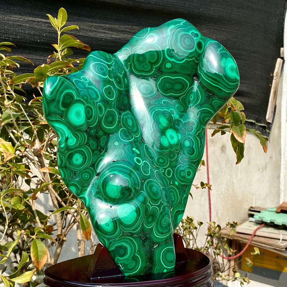16.4LB Natural Polished Malachite Freeform Mineral Specimen for Reiki Healing  