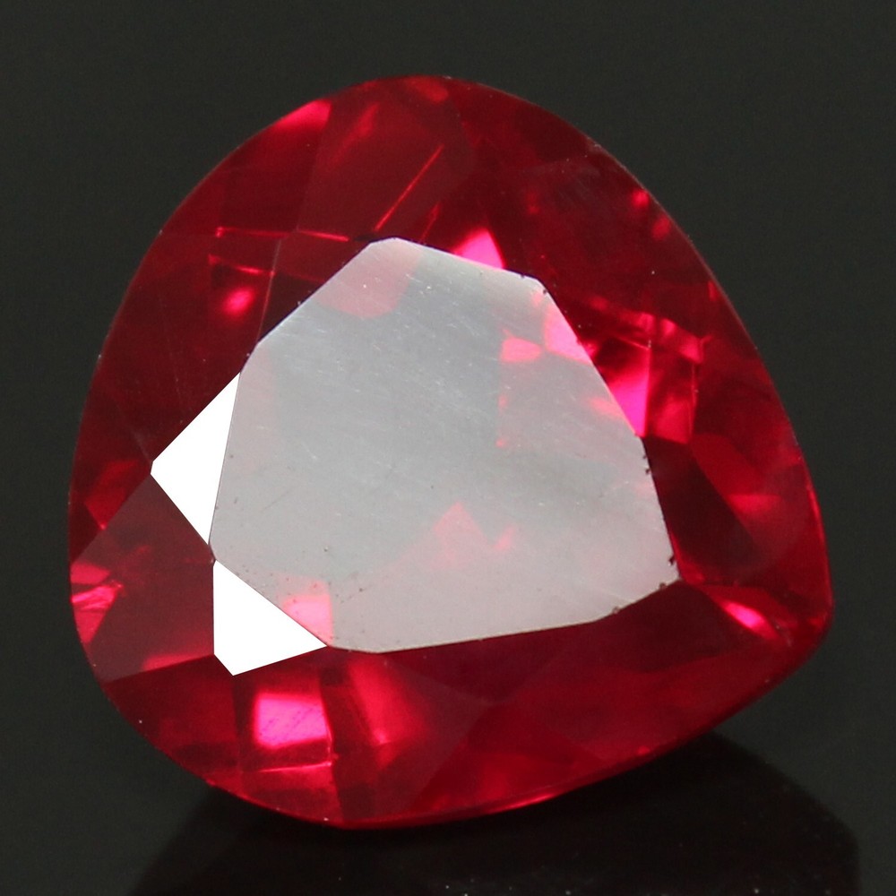 Natural 12.15 Ct Certified Mogok Pigeon Blood Red Ruby 14x14 MM Pear Gemstone