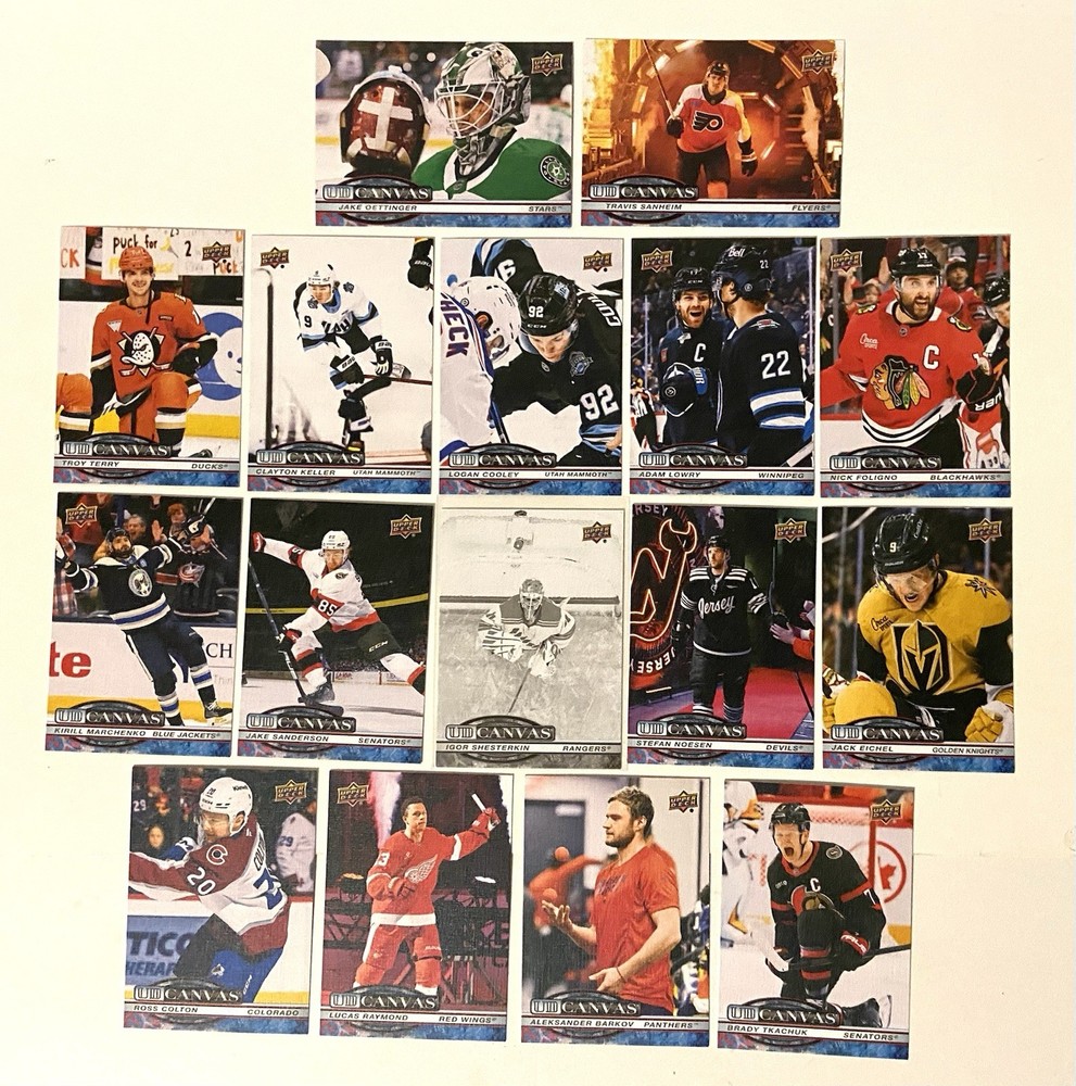 2025-26 Upper Deck Series 1 UD Canvas  Lot -  16 Cards 1 Black Included