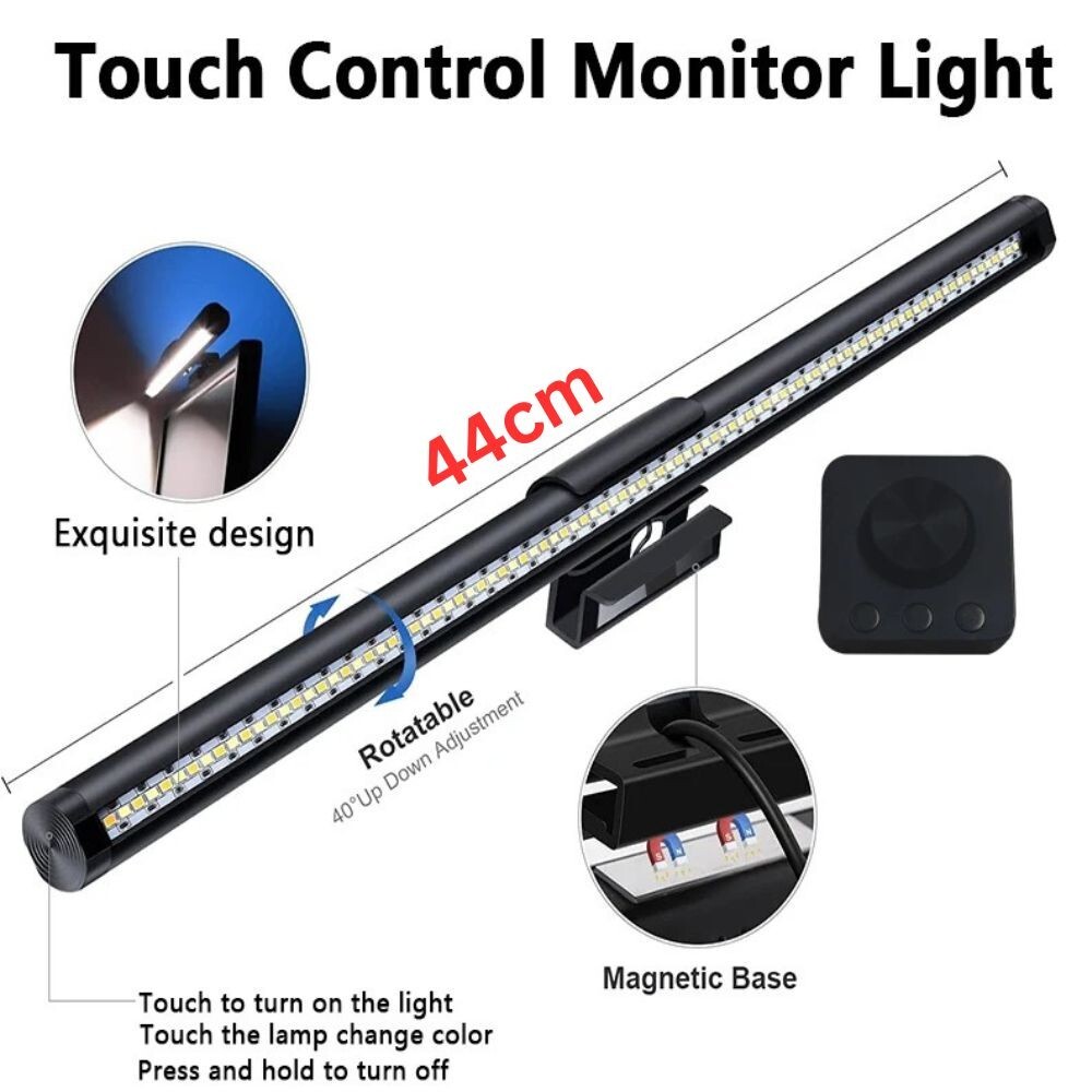 RGB Computer Monitor Screen LED Light Bar USB Gaming Desk Screen Lamp Reading