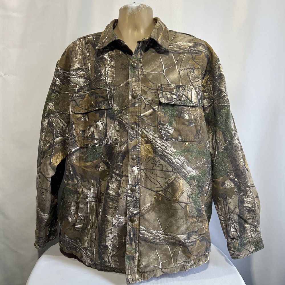 Carhartt Wexford Men's Sz XL Rain Defender Shirt Jacket Camouflage 101462-977