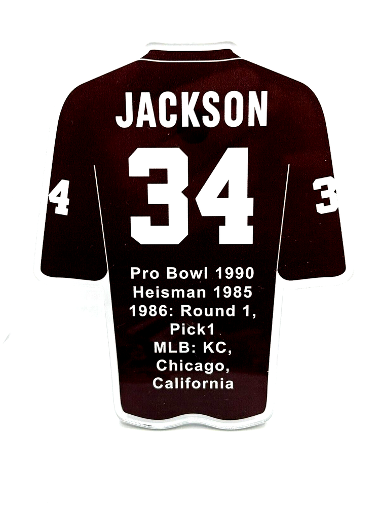 Las Vegas Raiders Bo Jackson jersey lapel pin-JUMBO Size-Classic R4L-FREE SHIP