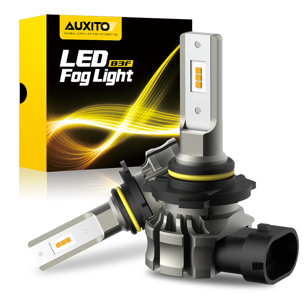 AUXITO 2x 9145 9140 H10 LED 3000K Fog Light Super Yellow 26000LM High Power Bulb