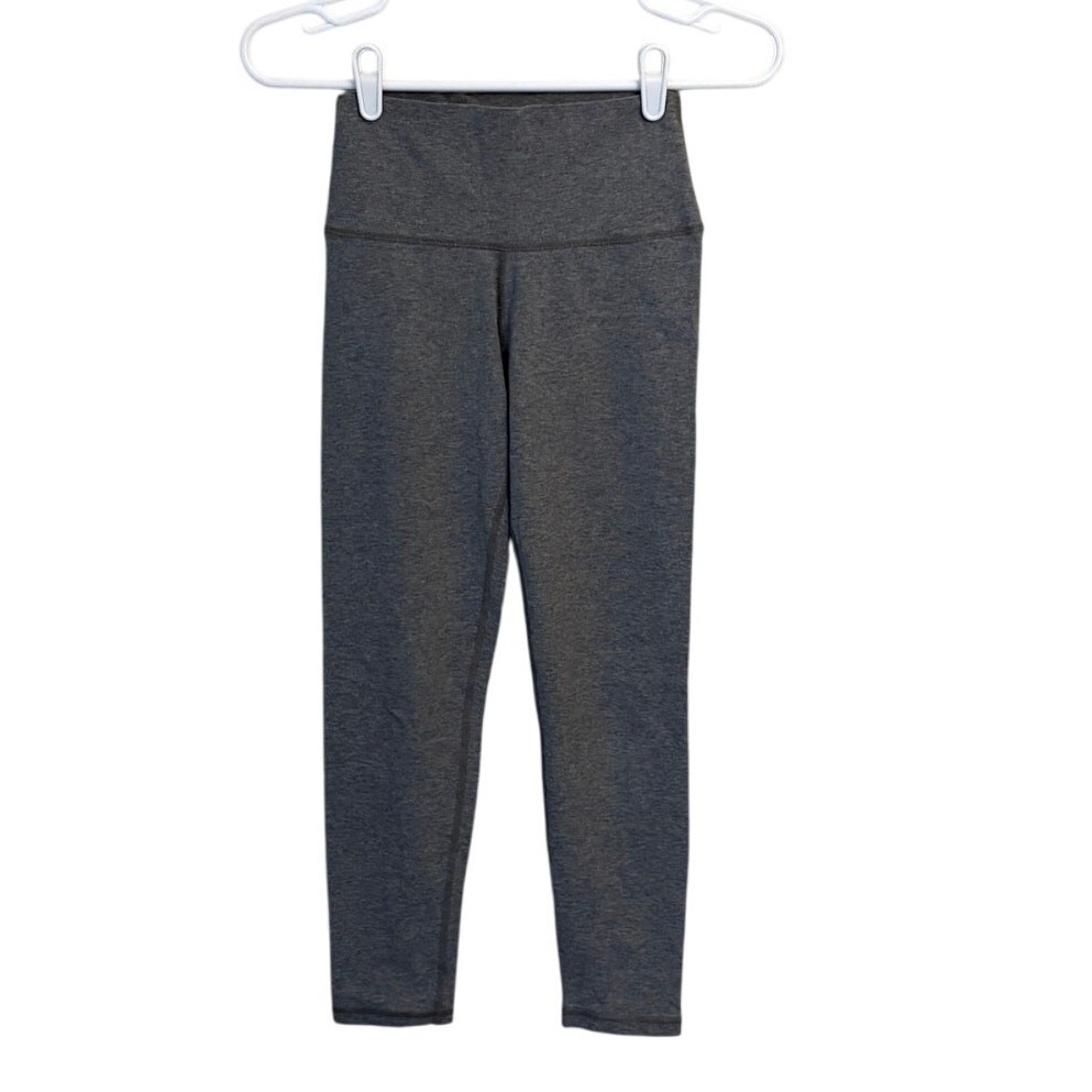 Aerie High-Waisted Keyhole Ankle Leggings in Charcoal Heather Small - Athletic Fit