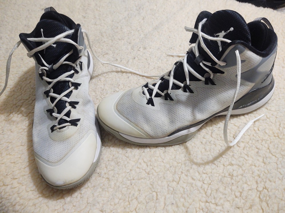 Nike Air Jordan 684933-103 Super Fly 3 White/Black/Wolf Gray Sneakers Shoes 10.5