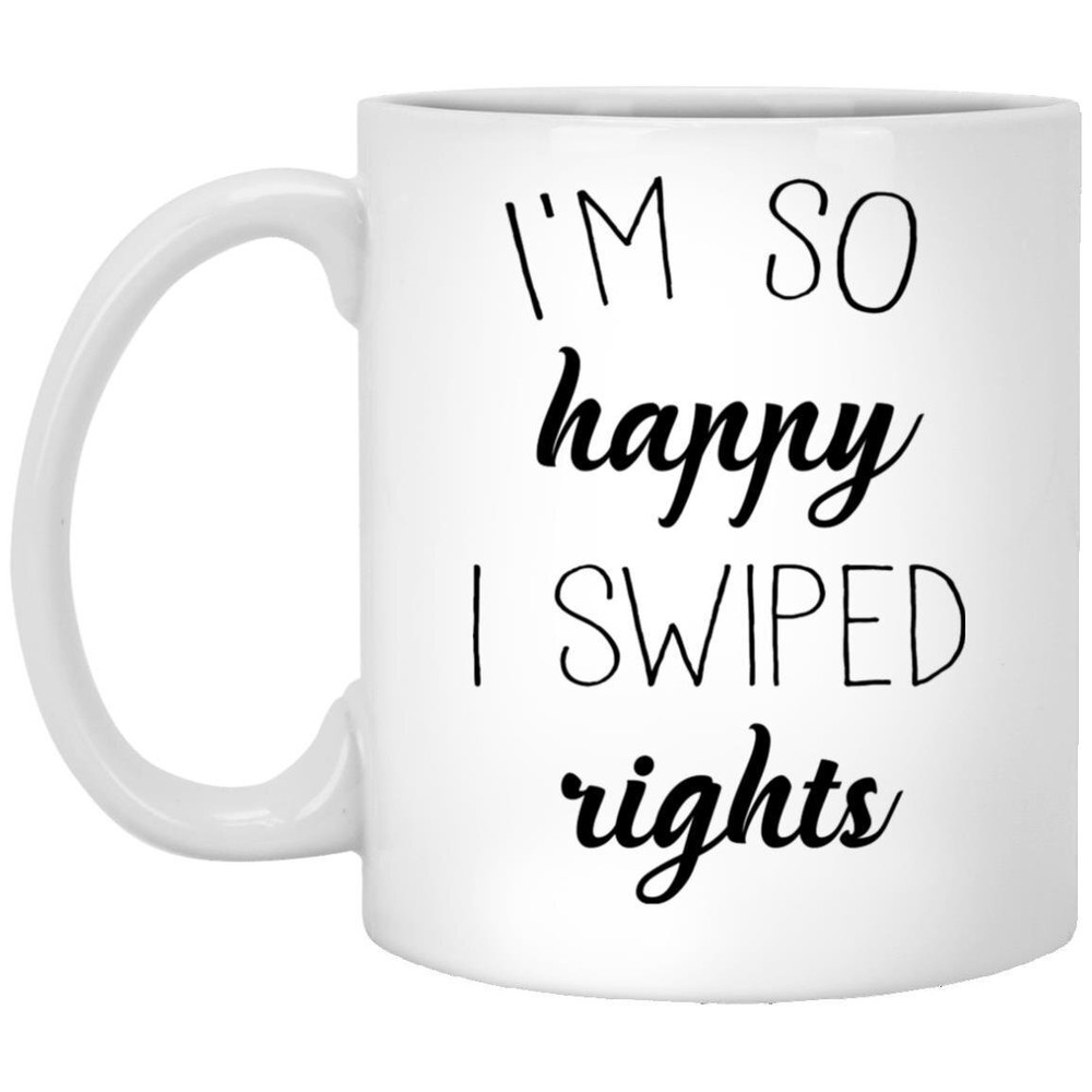 Valentine's Gift for Boyfriend - Happy I Swiped Right Anniversary Mug  