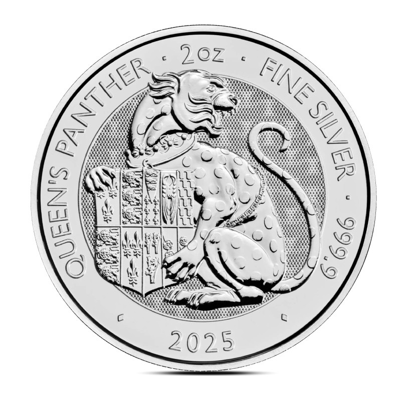 Presale 2025 2 oz British Tudor Beasts: Panther Silver Coin (BU)-image