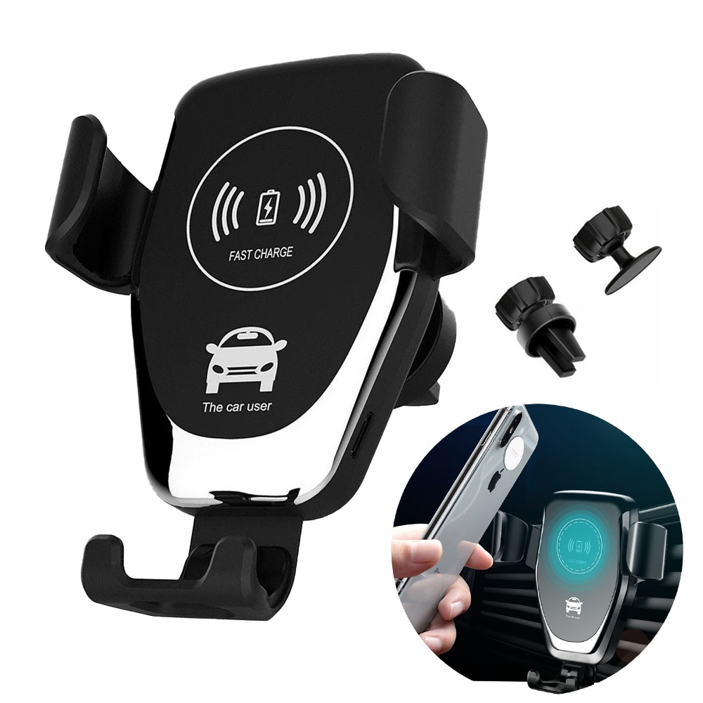 10W Wireless Fast Car Charger Automatic Clamping Phone Holder Mount For Samsung