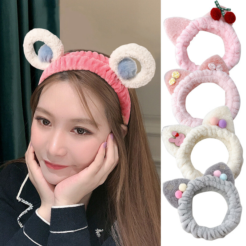 Soft Fluffy Spa Headband for Bath Shower and Skincare