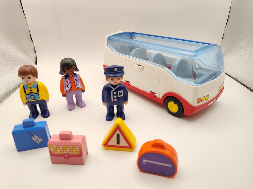 2011 Playmobil Airport Shuttle Bus Van With People And Luggage A17