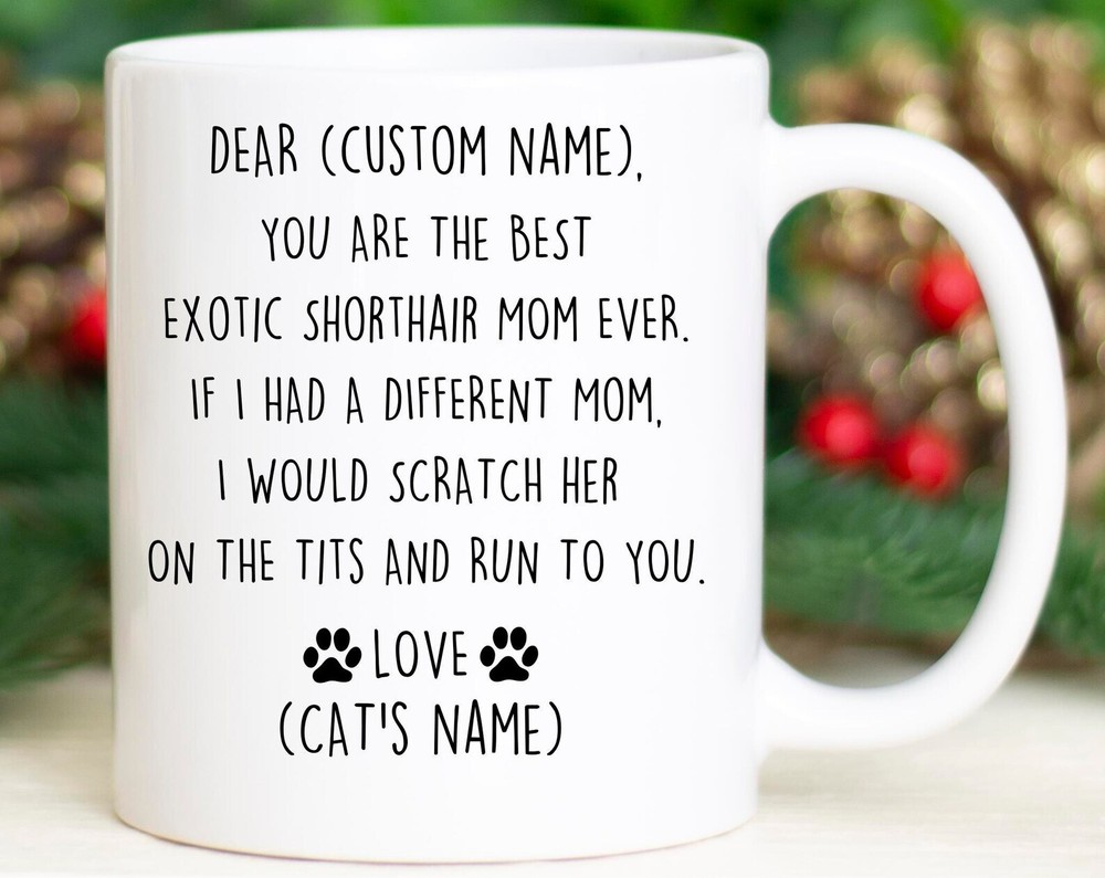 Exotic Shorthair Mom Birthday Gift Funny Exotic Cat Mom Christmas Gift Exotic Ca