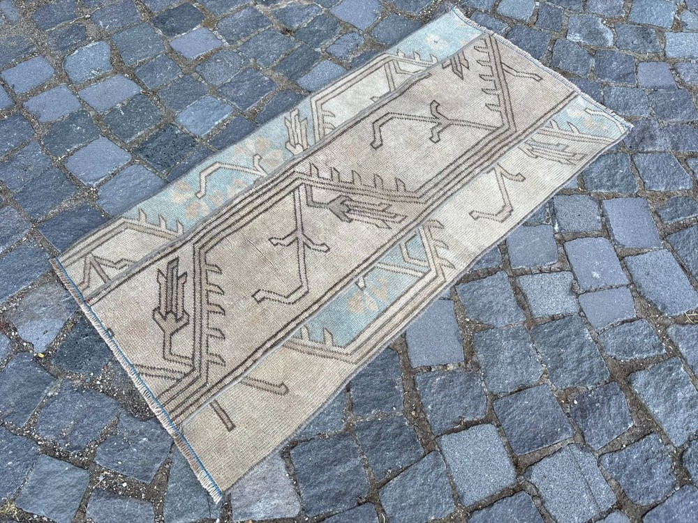 Wool rug, Bohemian rugs, Runner rug, Handmade rug, Turkish rug | 1,8 x 3,5 ft