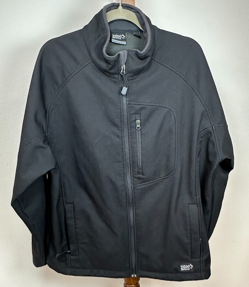 DRI DUCK DDX Softshell Jacket Men’s Large Black Waterproof Windproof Workwear