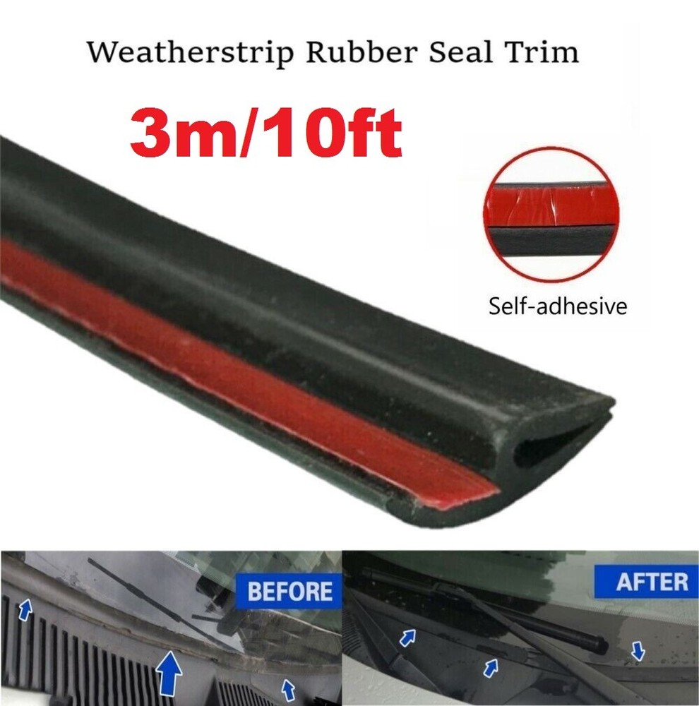3M Car Ageing Rubber Seal Under Front Windshield Panel Sealed Strip Accessories