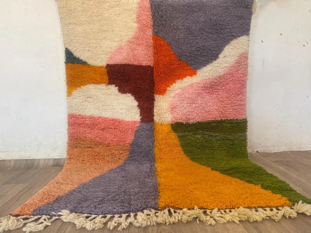 Moroccan rug 4x6 , Handmade Rug , Colorful Rug For Living Room , Wool Rug