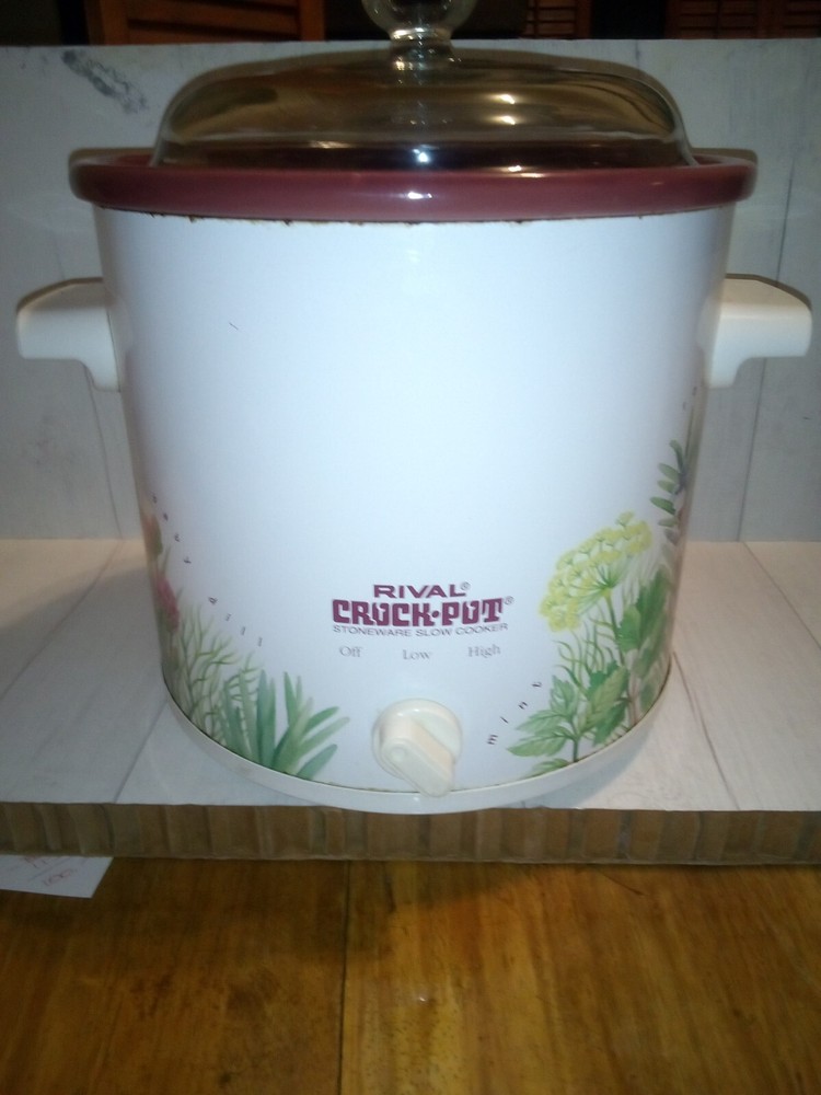 rival crock pot slow cooker stoneware two settings