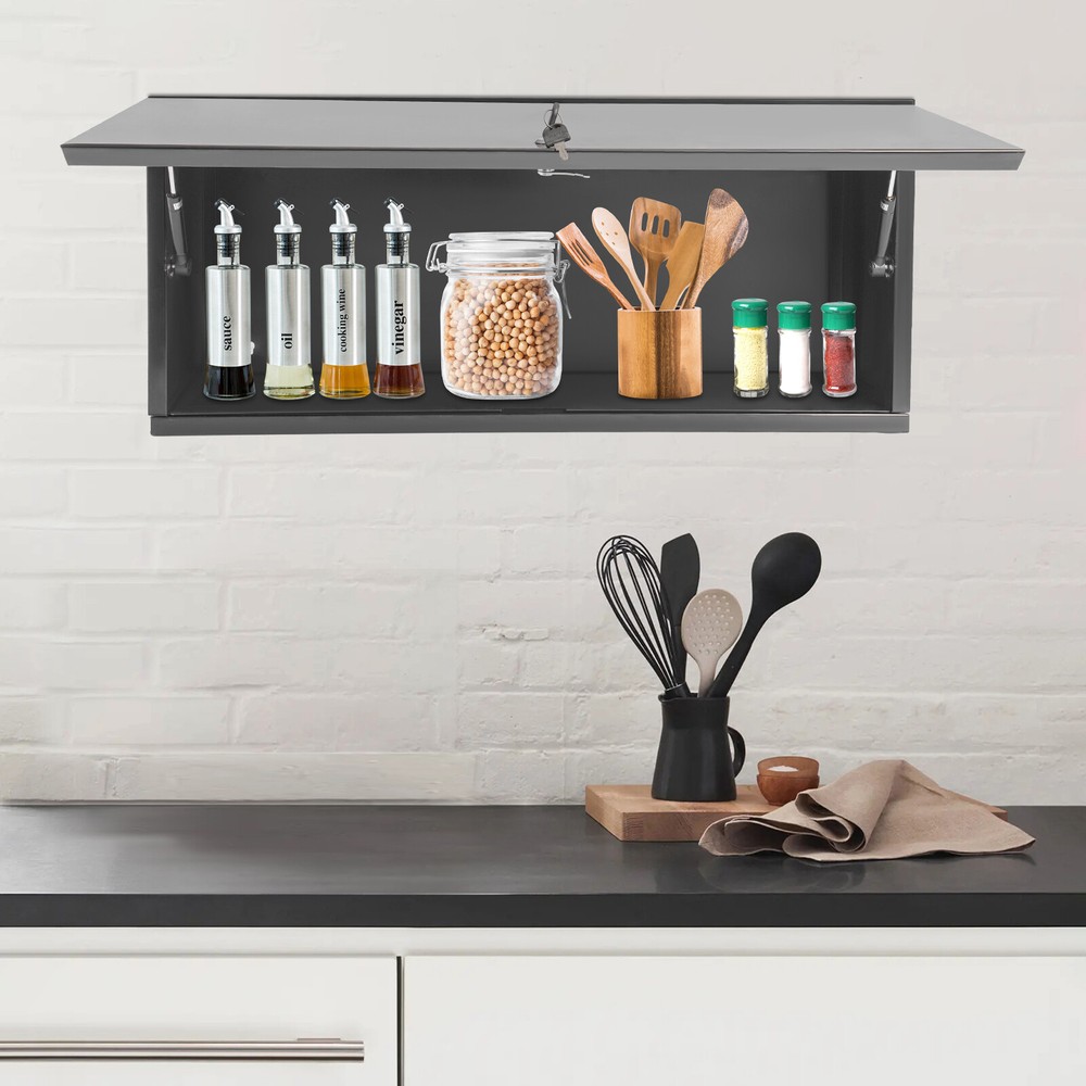 1 Drawer Storage Cabinet Steel Storage Cabinet Wall Mounted For Kitchen Drawer