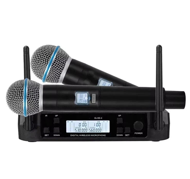 Shure GLXD4 Wireless Mic System with BETA58A Handheld UHF Dual Channel