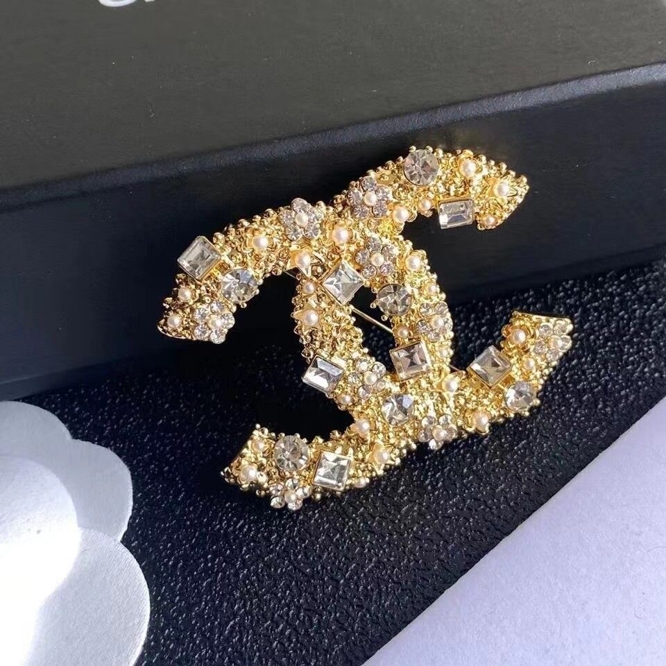 Flower Women Enamel Charm Jewellery Crystal Brooch Pin Rhinestone Pearls Corsage