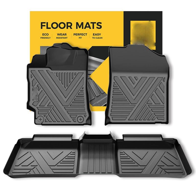 2015-2017 Toyota Camry TPE Rubber Black Floor Mats Liner