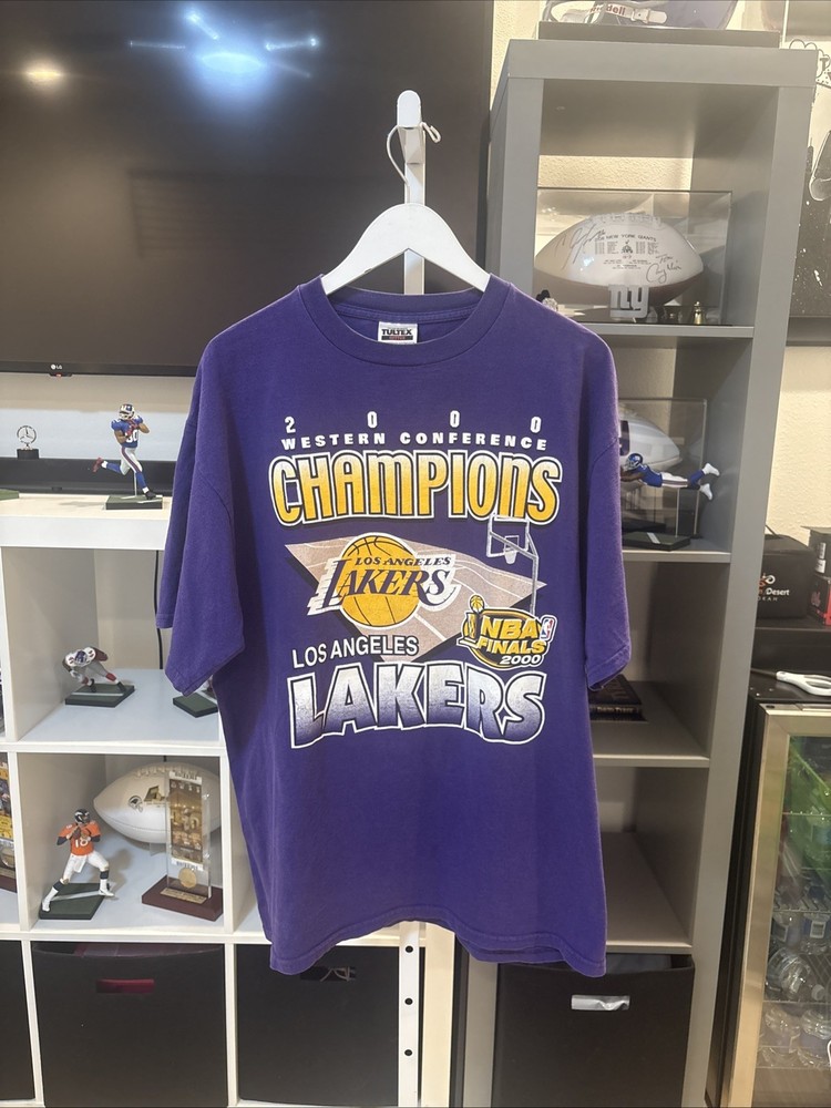 Vintage 2000 Tultex Los Angeles Lakers NBA Finals Basketball Champion Sports Tee