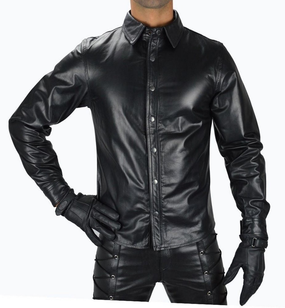 Men’s Black 100% Genuine Lambskin Leather Jacket SDM147
