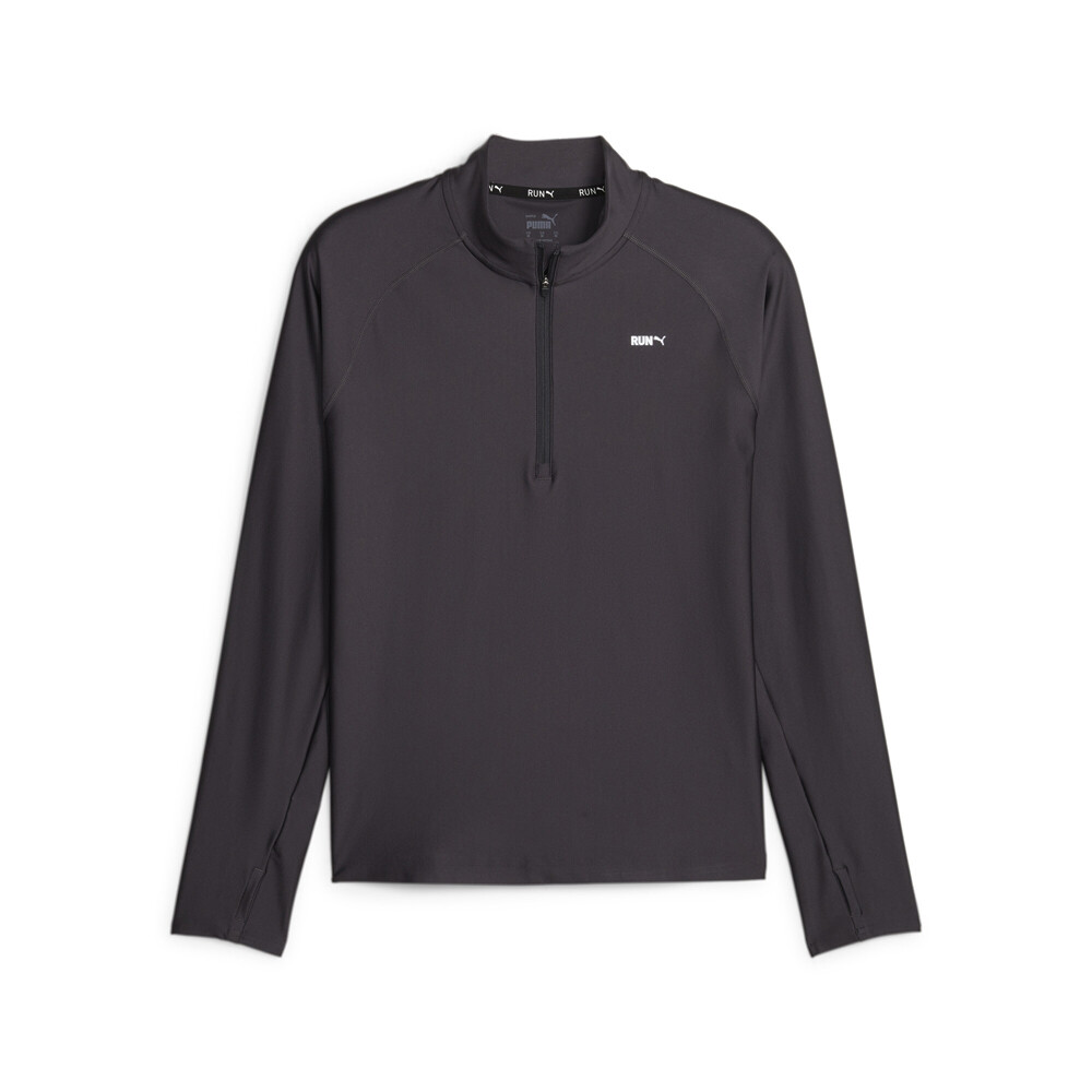Puma M Run Quarter Zip Pullover Mens Grey  52438175