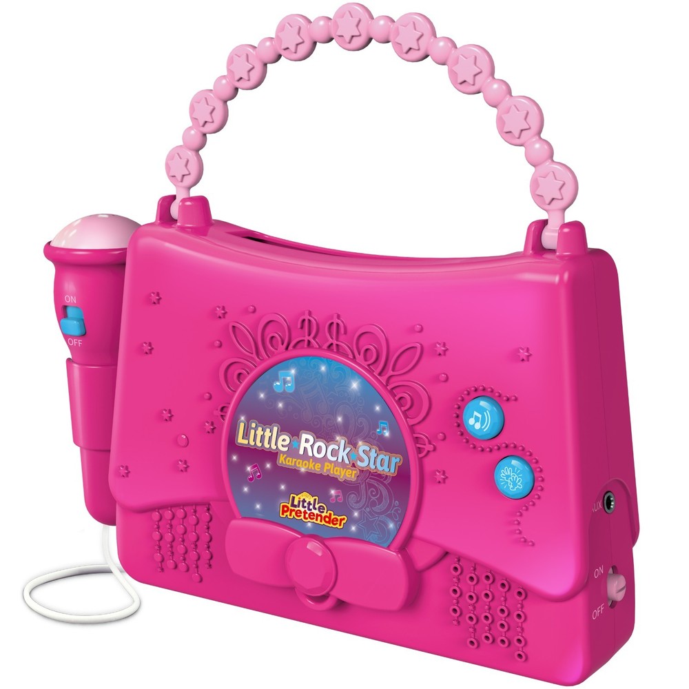 Kids Karaoke Machine with Microphone, Mini Girl Singing Karaoke Machine, Pink