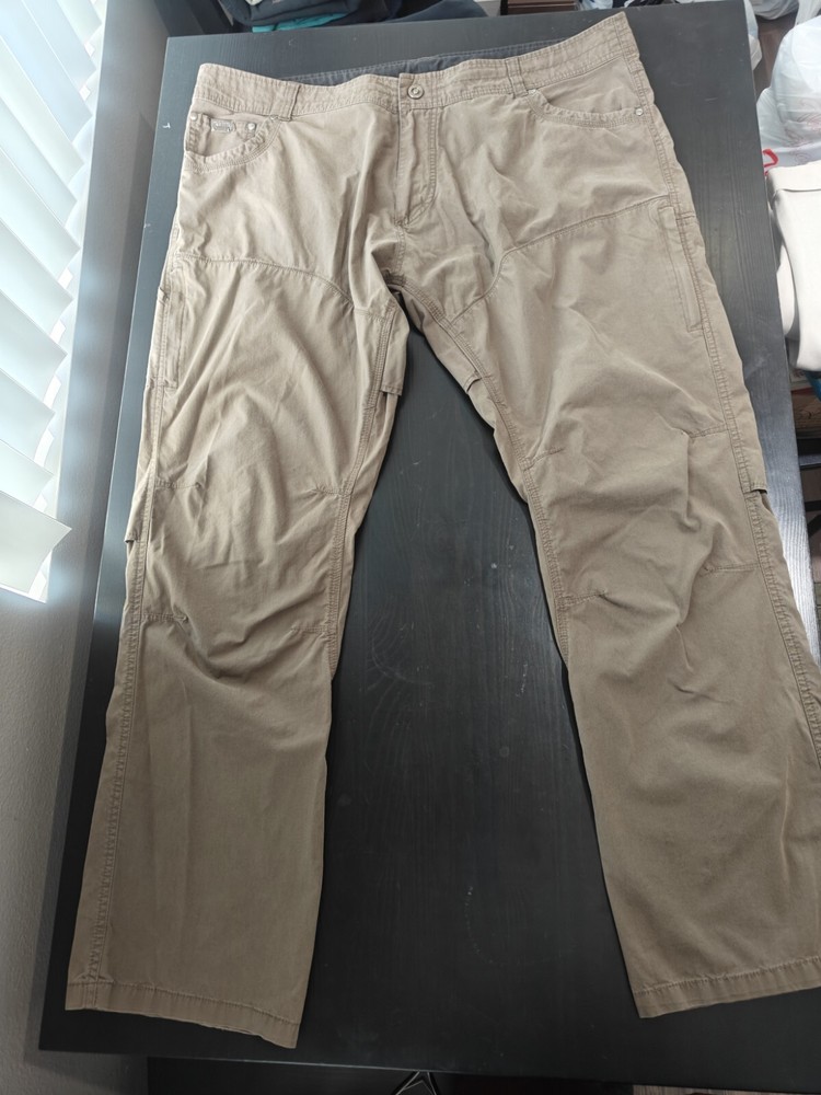 Kuhl Pants Mens 42X32 Brown Revolvr Straight Leg Hiking Stretch Fabric Outdoor