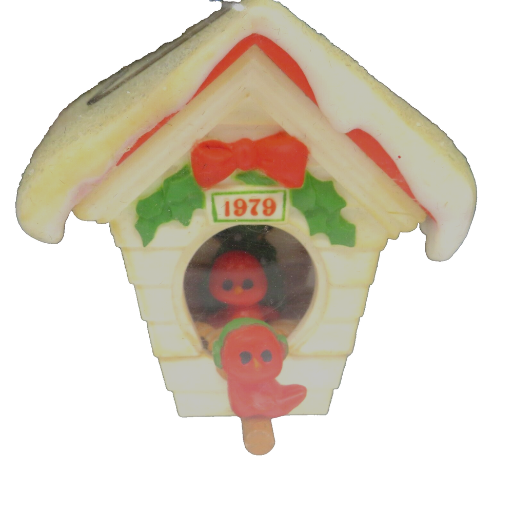 1979 Hallmark Redbird Birdhouse Christmas Tree Ornament Trimmer