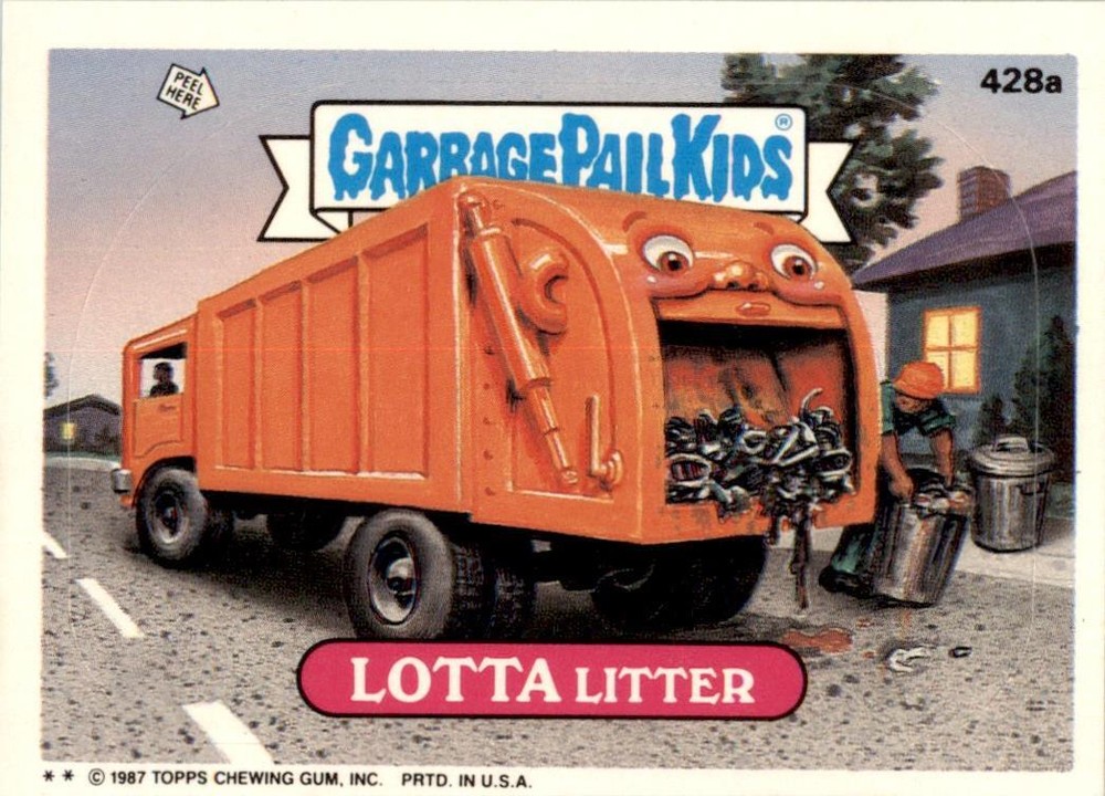 1987 Garbage Pail Kids Series 11 #428a Lotta Litter Near Mint Condition