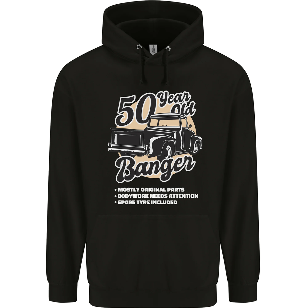 50 Year Old Banger Birthday 50th Year Old Mens 80% Cotton Hoodie