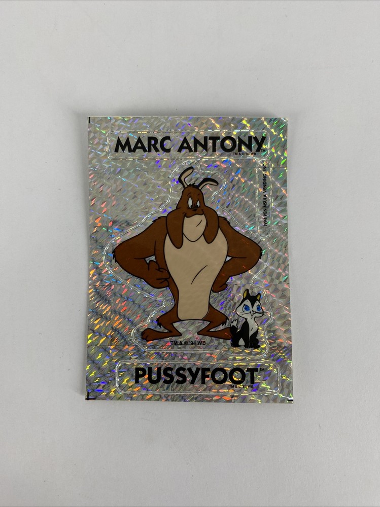 Vintage Mac Antony Pussyfoot Vending Machine Sticker Prism Sticker 1994 WB (50)