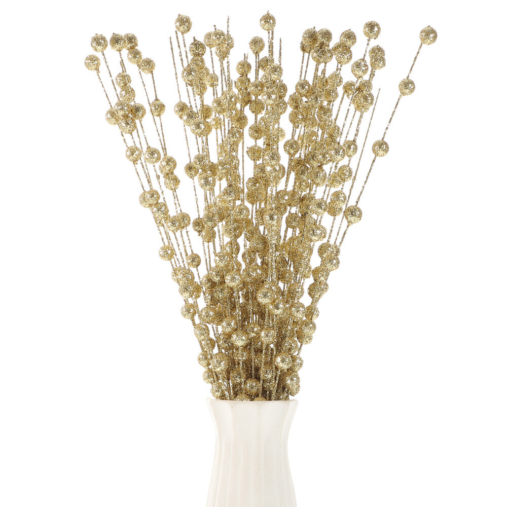 Decoration Christmas Ornaments Imitation Golden Powder Berry