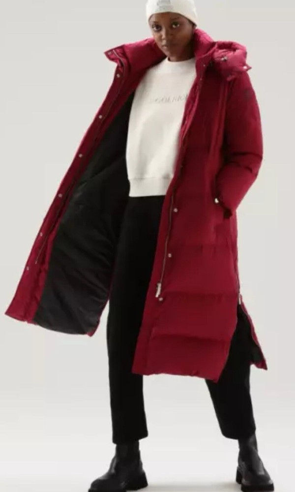 NWT $1,480 Woolrich Women AURORA Down Long Parka Coat Large L