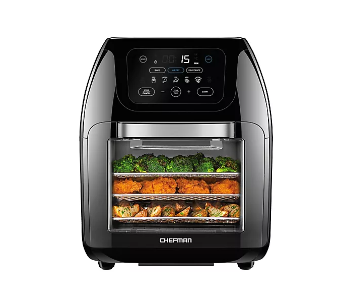 NEW Chefman Digital Air Fryer Oven - 10L Rotisserie & Dehydrator - 17 Presets