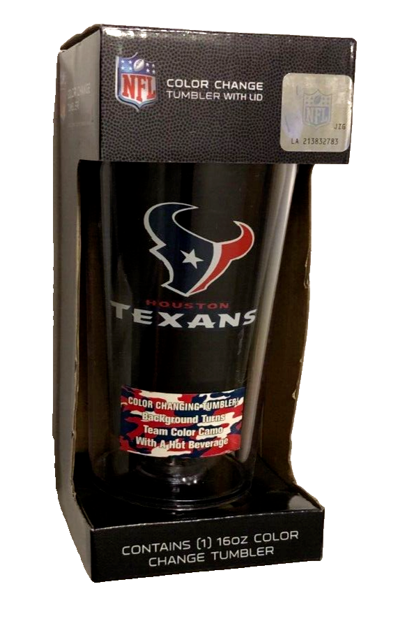 Houston Texans NFL Color New Change Tumbler Lid 16 oz. AFC Team Logo 2014 Sealed
