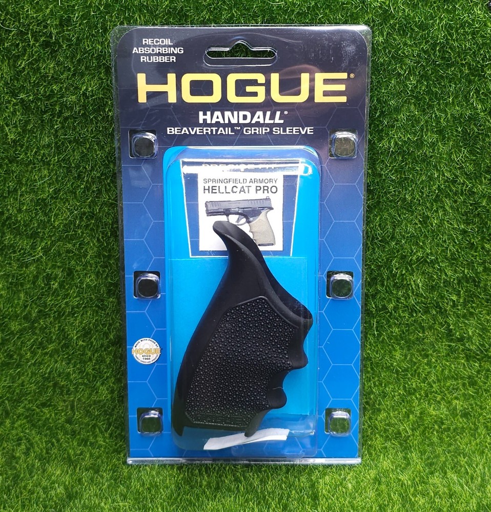 Hogue Handall Beavertail Grip Sleeve for Springfield Hellcat Pro, Black - 18320