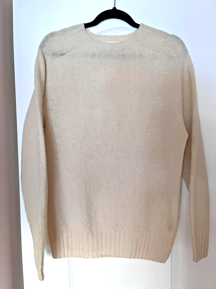 You Must Create YMC cream 100% wool sweater Sz. M early Y2K early 2000s