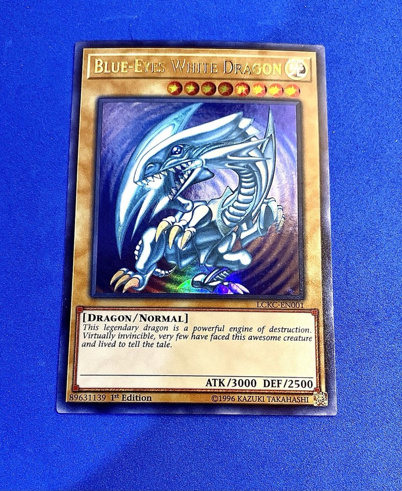 YuGiOh Blue Eyes White Dragon LCKC-EN001 Ultra Rare 1st Edition Mint