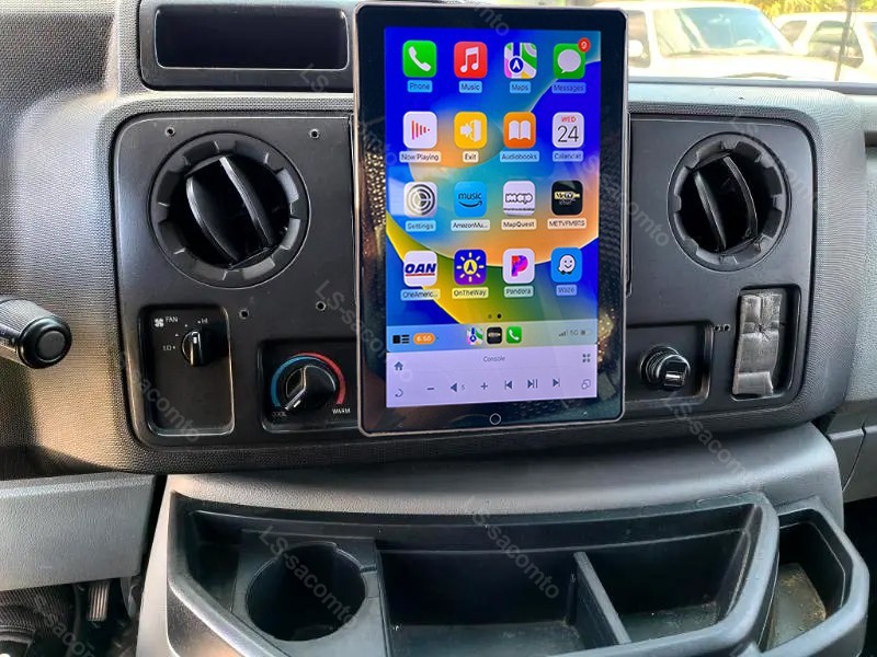 10.1 Android 15 CarPlay GPS Stereo for 2009-2014 Ford E-Series Vans